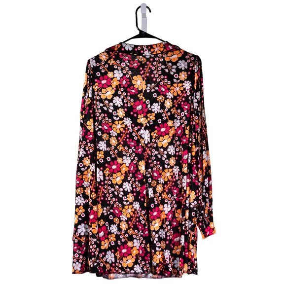 Free People Women's Dress Floral V-Neck Pockets Long Sleeve Collared Shift Small - Picture 2 of 10